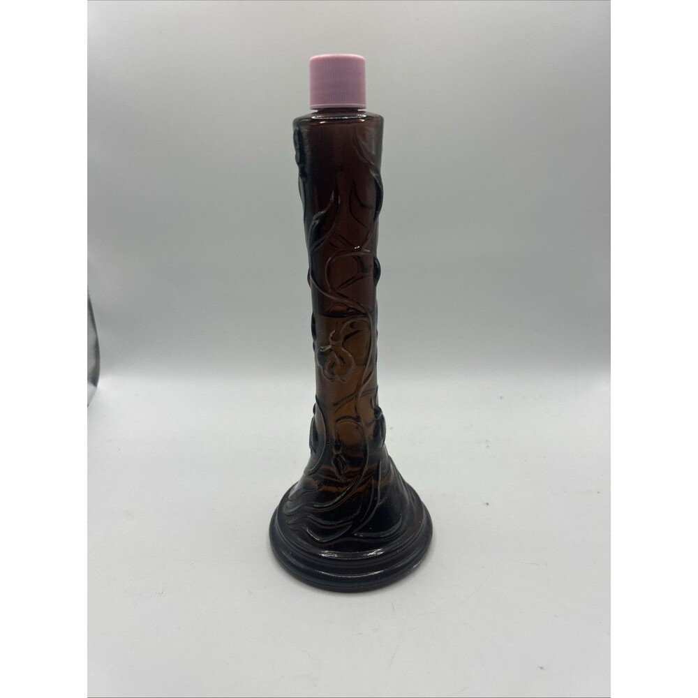 vintage AVON Tiffany Lamp moonwind Cologne bottle 5 oz 9" long Purple No Shade